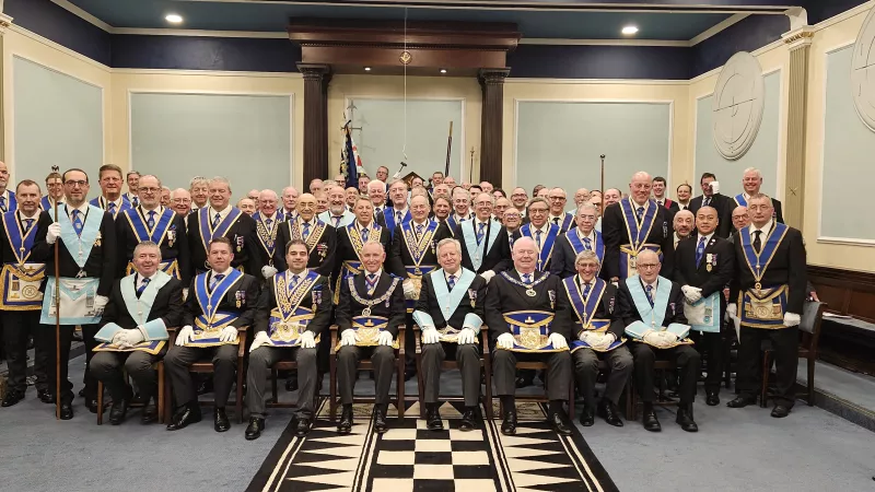 Salford Freemasons in the newly dedicated Encore Lodge