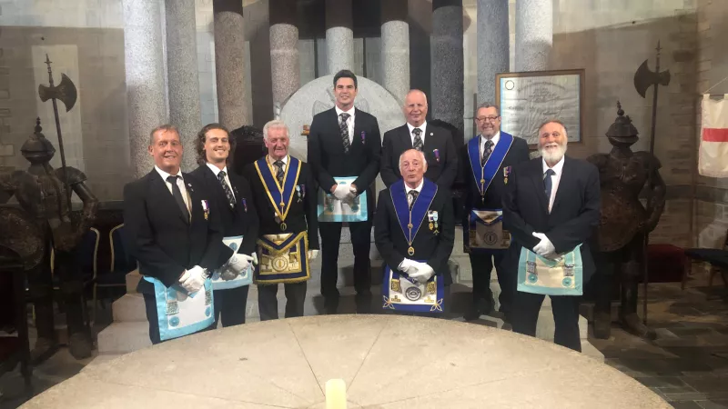 Devonshire Freemasons on their trip 