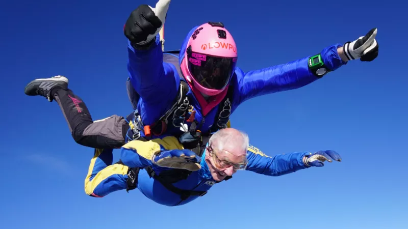 freemason skydiving for charity 