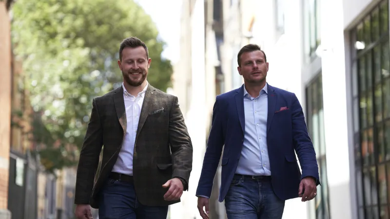 two young Freemasons walking