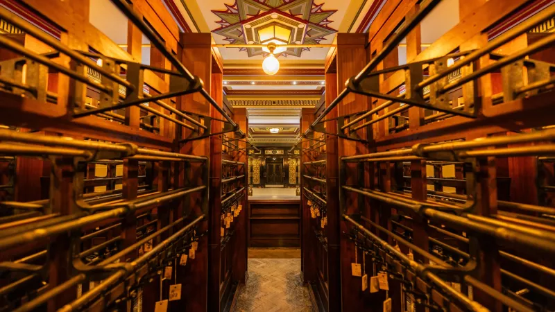 Cloakroom in Freemasons' Hall in London