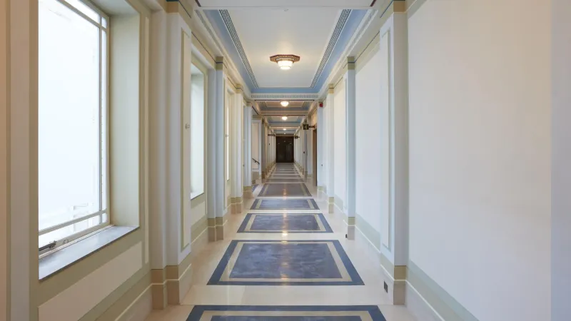 Corridor in Freemasons' Hall in London