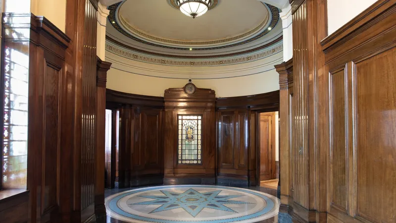 Corridor in Freemasons' Hall in London