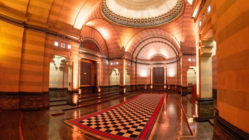The Egyptian Room at Freemasons' Hall in London