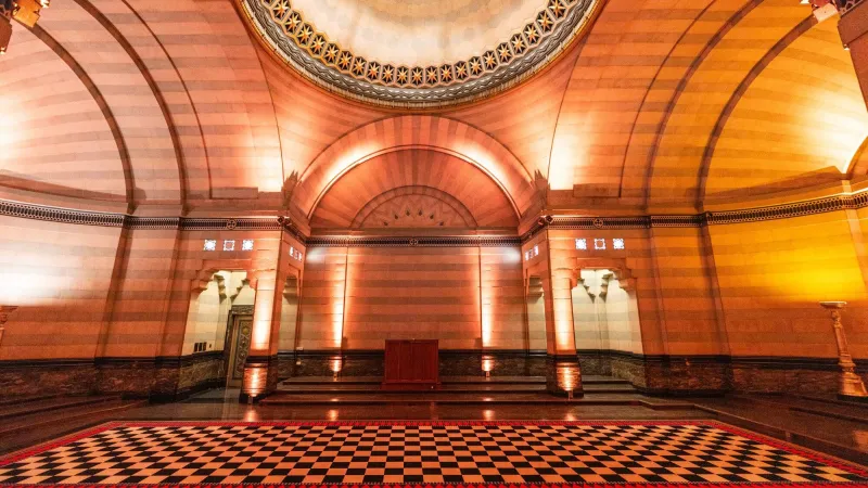 The Egyptian Room at Freemasons' Hall in London