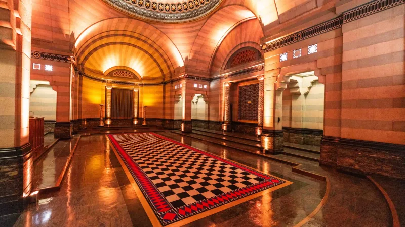 The Egyptian Room at Freemasons' Hall in London