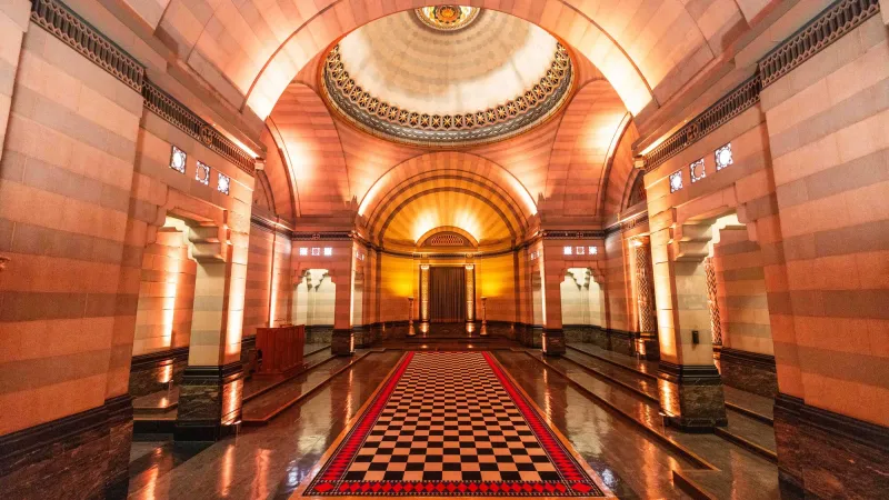 The Egyptian Room at Freemasons' Hall in London
