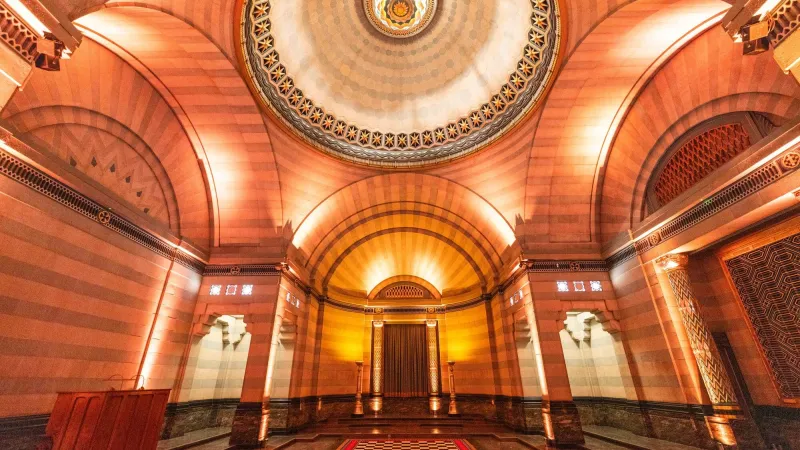 The Egyptian Room at Freemasons' Hall in London