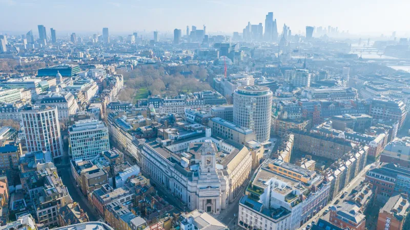 Roof of Freemasons Hall in Covent Garden London