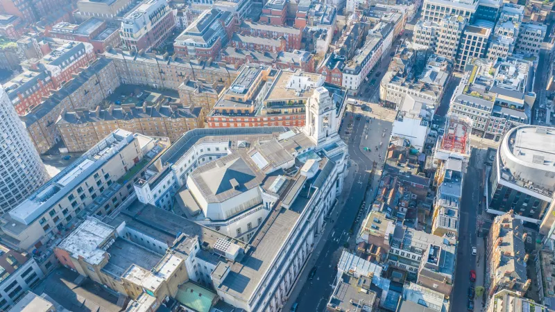 Roof of Freemasons Hall in Covent Garden London