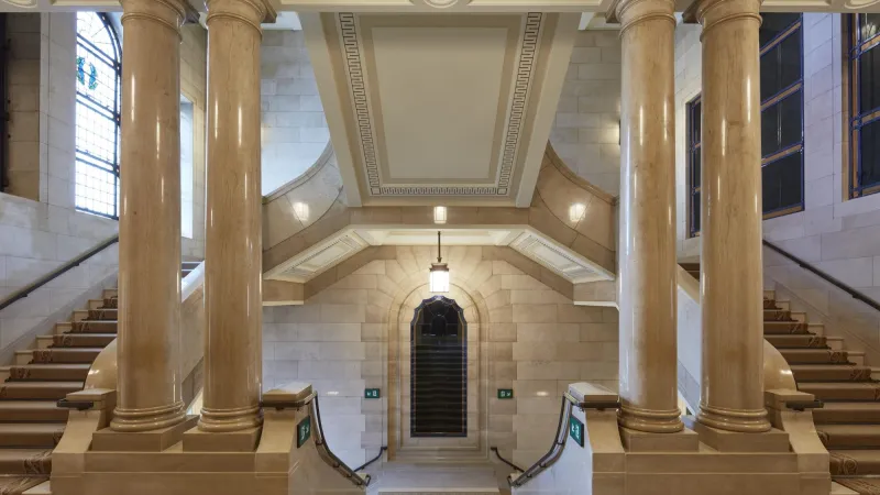 Stairs in Freemasons' Hall in London