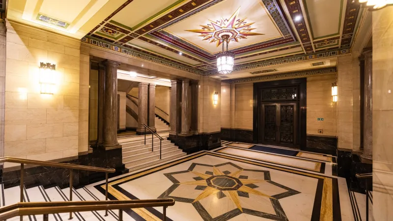 Tower Entrance in Freemasons' Hall in London