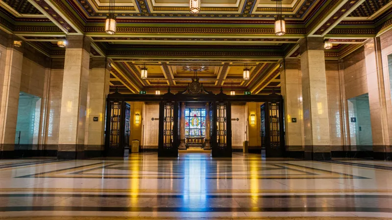Vestibules in Freemasons' Hall in London