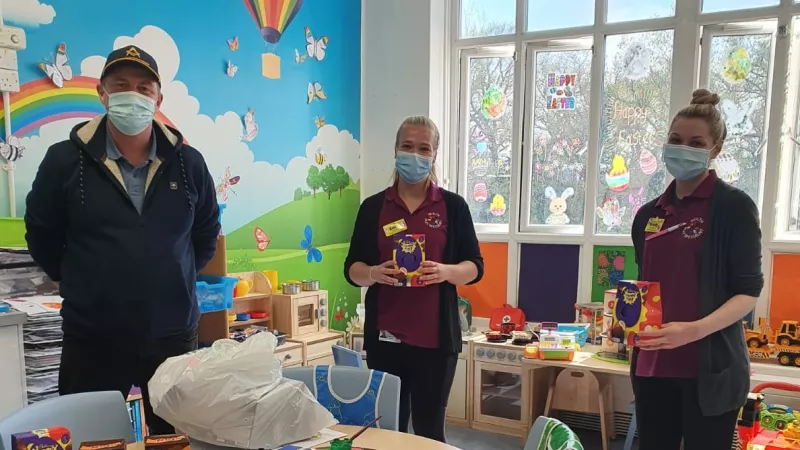 Surrey Freemasons donated more than 200 Easter eggs to children at hospitals and hospices
