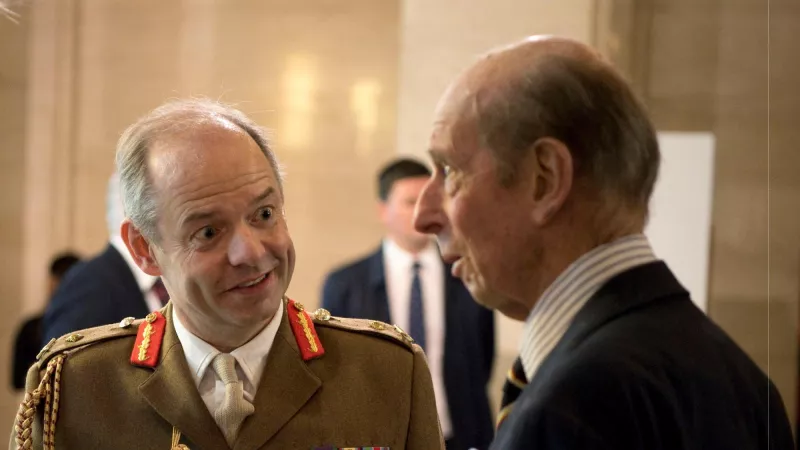 HRH The Duke of Kent and Major General Simon Graham at the the Armed Forces Covenant