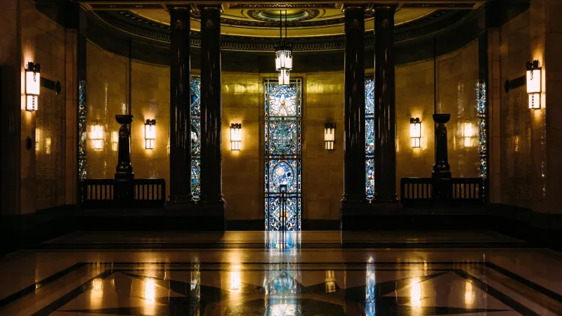 Vestibules of Freemasons Hall in London