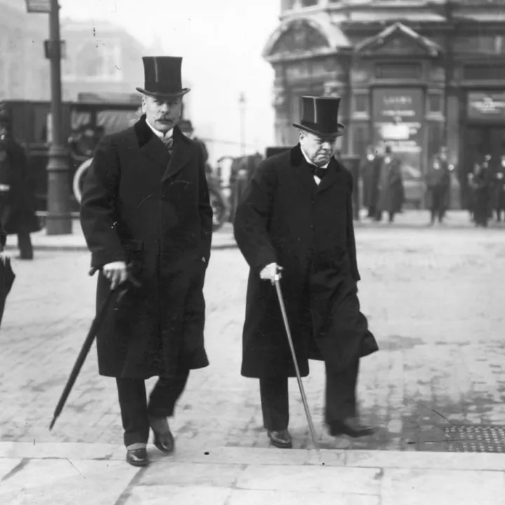 Haig with Liberal statesman Lord Richard Haldane, 8 March 1914