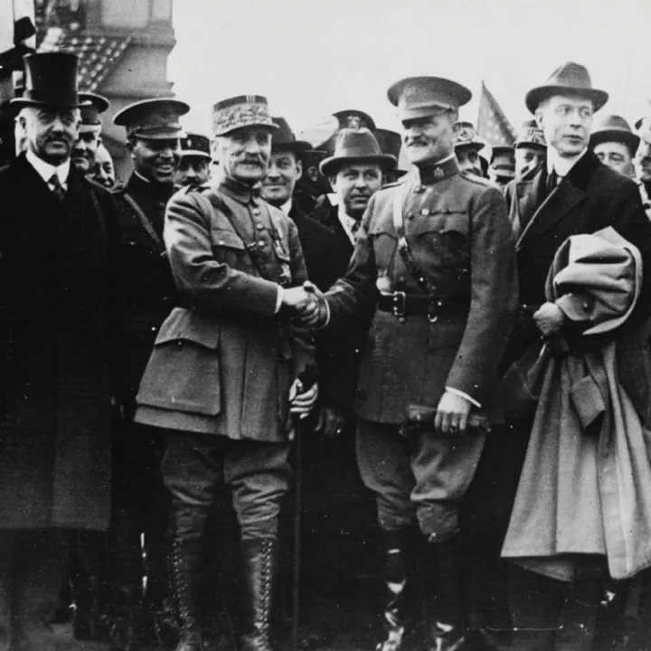 General Pershing and General Foch during Foch’s visit to the United States after WWI, c.1921
