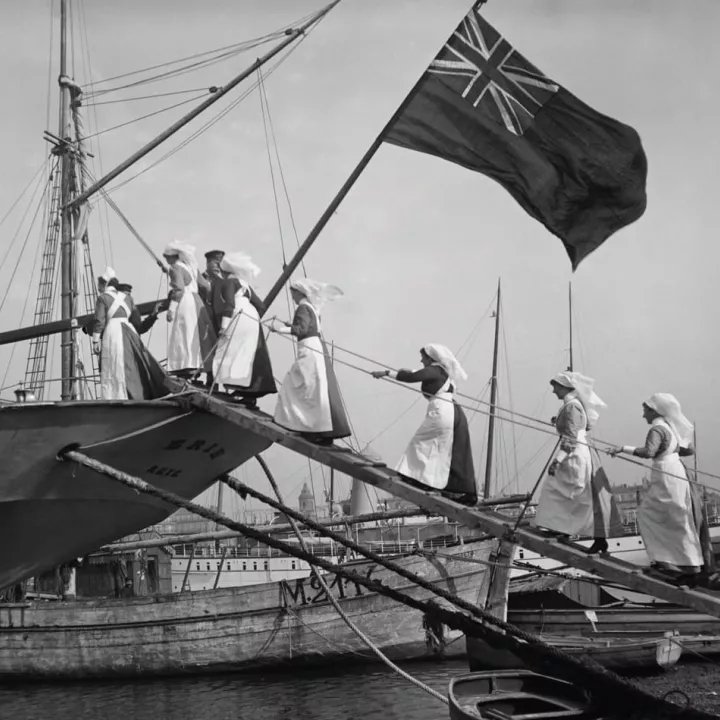 Nurses Boarding the Erin in Marseille