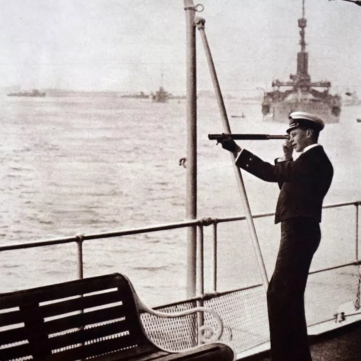 Prince Albert appointed to the HMS Collingwood for active duty, c.1914