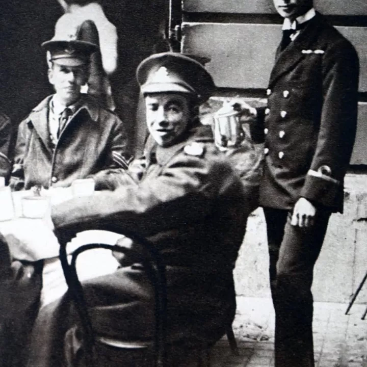 Prince Albert pouring tea at Buckingham Palace, c.1916