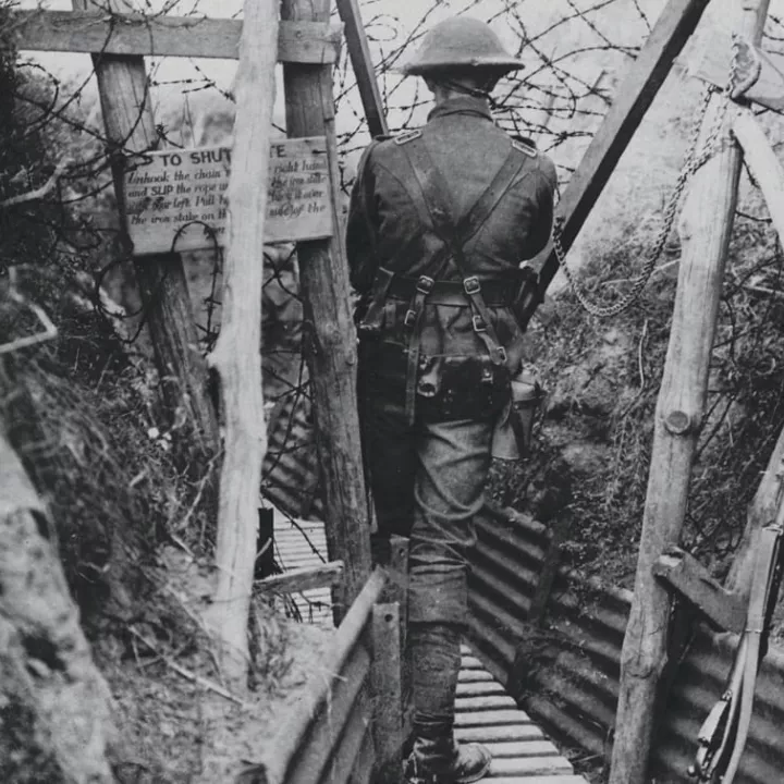 Soldier at Gate c.1916