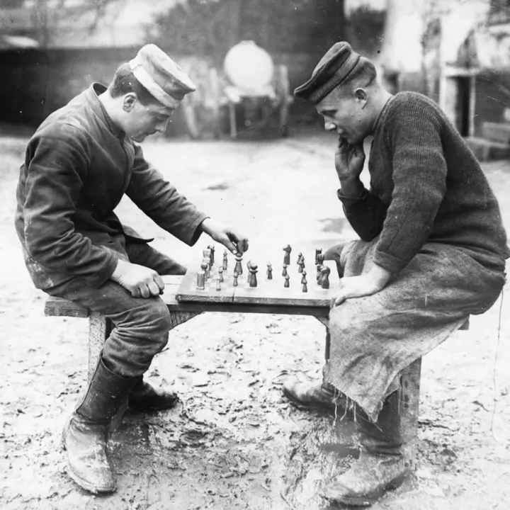 Men Playing Chess