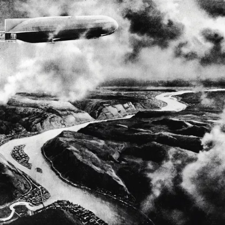A Zeppelin Flies Over the Balkans