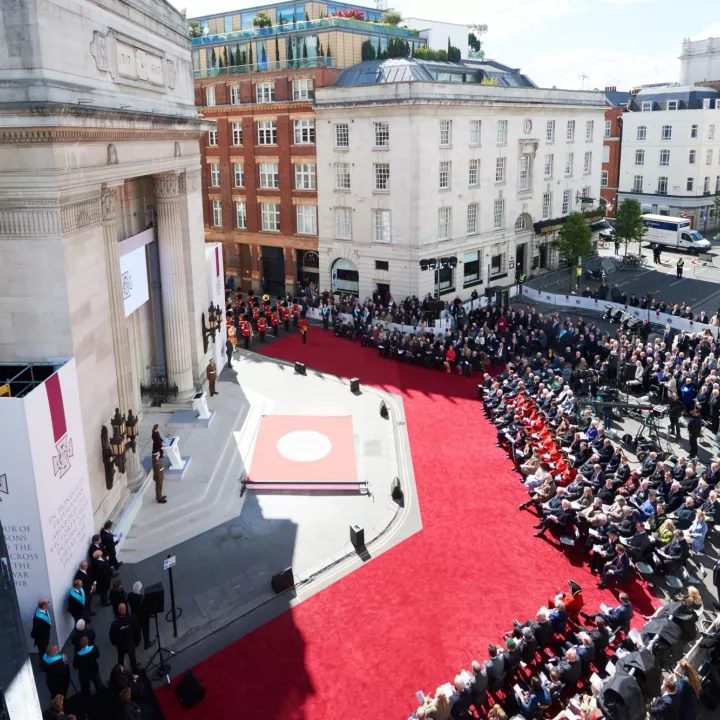 Unveiling of the VC memorial in Freemasons' Hall 2017 in London