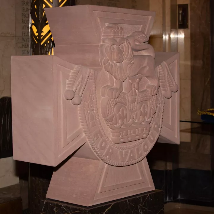 Victoria Cross stone in Freemasons' Hall in London